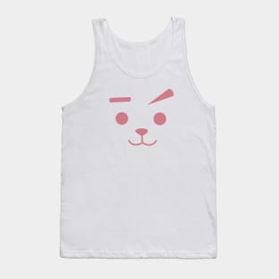 Funny Cat Face Silhouette Tank Top